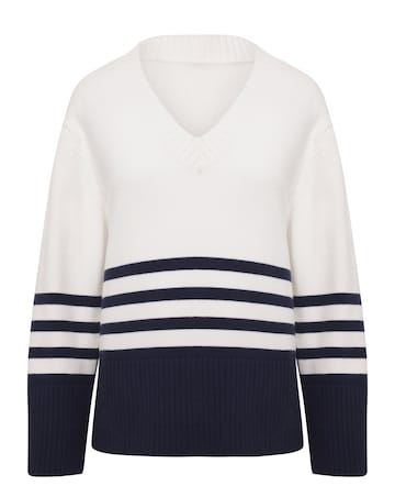 Anthology Stripe V Neck Jumper