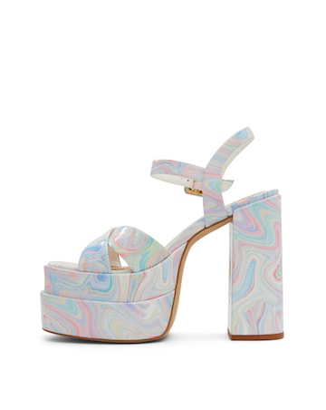 Aldo Gisel Swirl Print Platform Sandals D Fit