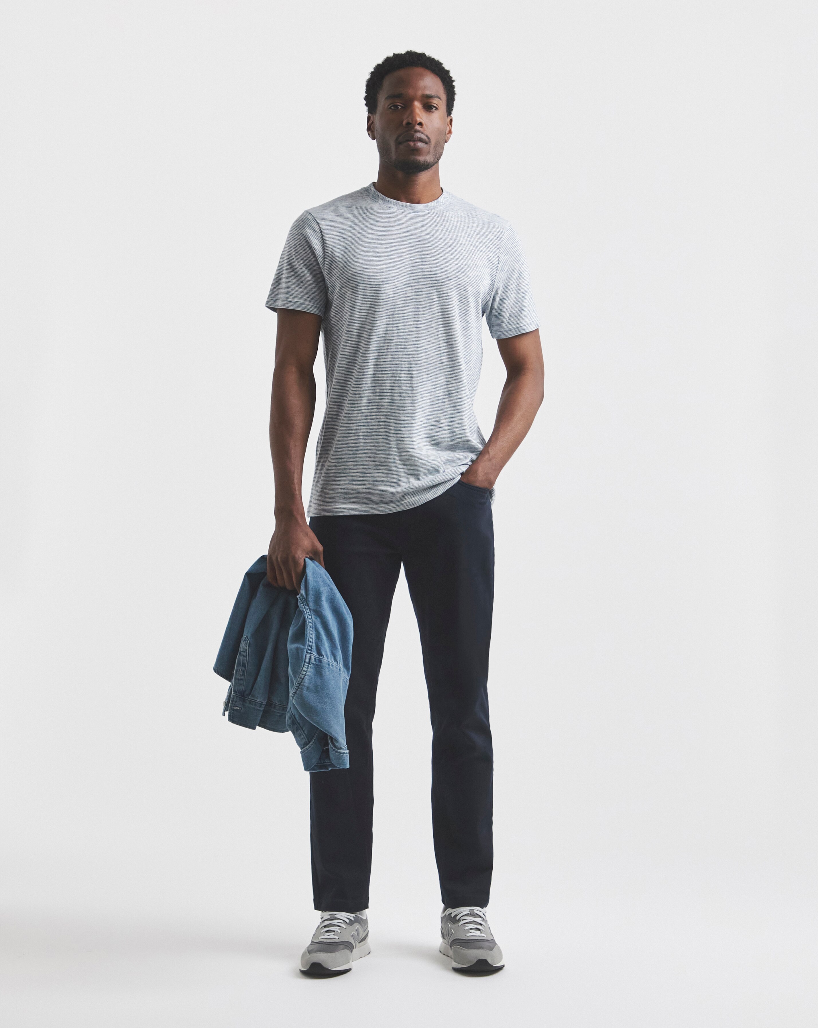 Union Navy Straight Stretch Gabardine Jeans