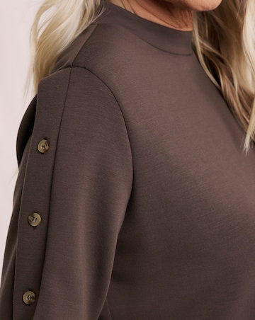 Julipa Button Sleeve Sweatshirt