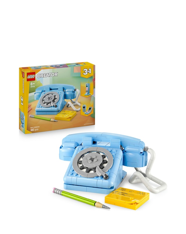 LEGO Creator 3in1 Retro Telephone 1960s Vintage Toy 31174