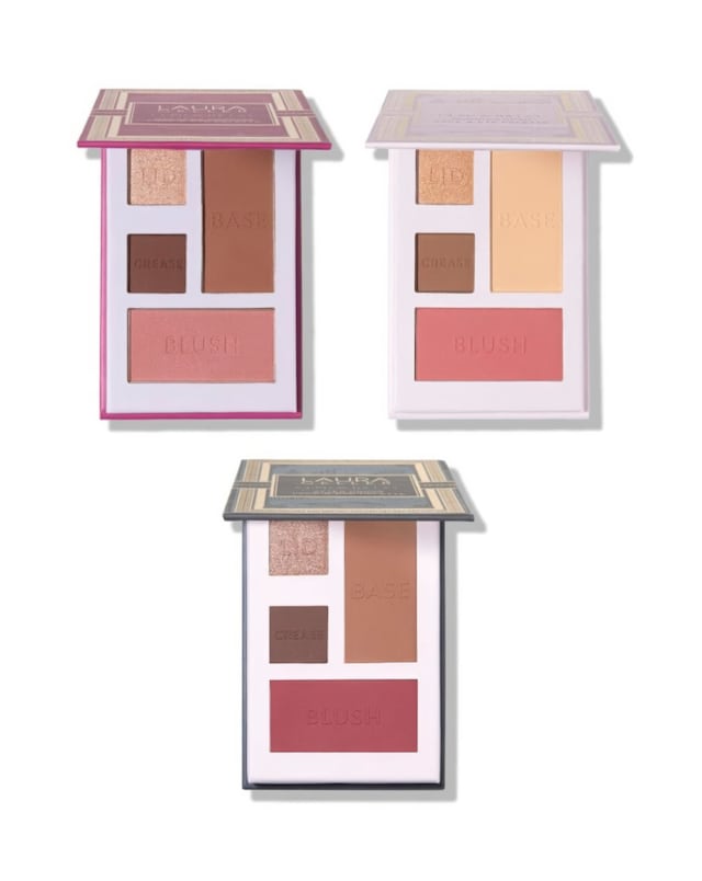 Laura Geller Glam on the Go Face and Eye Palette  3 piece  giftable palette