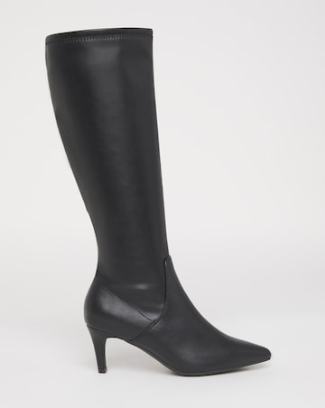 Symphony Heeled Knee High Sock Boots - Extra Wide Fit (EEE) Standard/Curvy Calf