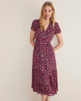 Phase Eight Azalea Ditsy Short Sleeve Midi Dress