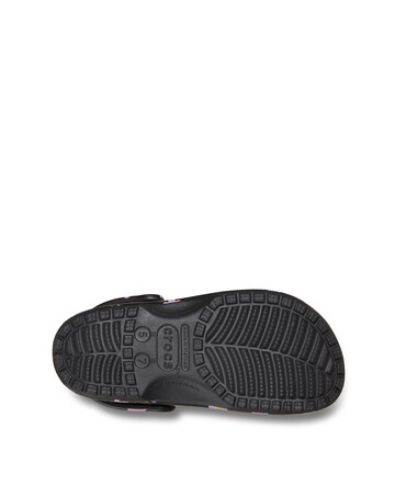 Crocs Black/Pink Classic Flower Clog - Standard Fit