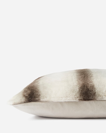 Stripe Animal Printed Faux Fur Cushion