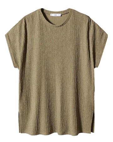 Mango Birbit Off-Shoulders Textured T-Shirt
