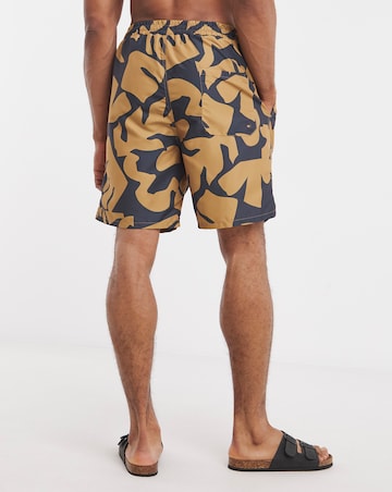 Abstract Palm Printed Swim