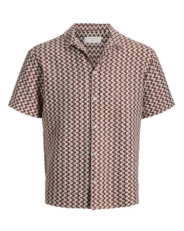 Jack & Jones Montauk Crochet Shirt - Red