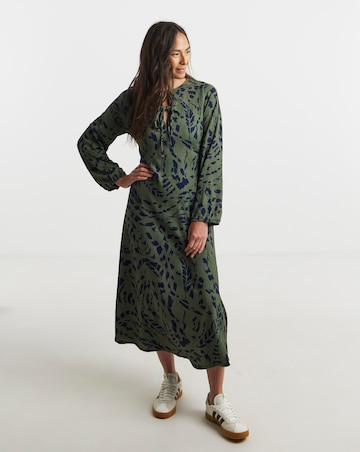 Textured Jersey Tie Detail Maxi Dress