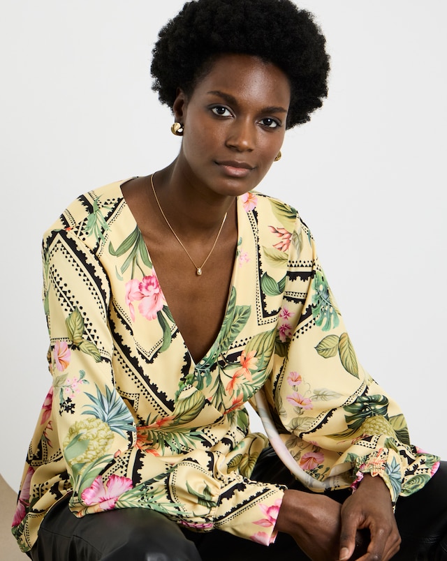 Joanna Hope Printed Blouse