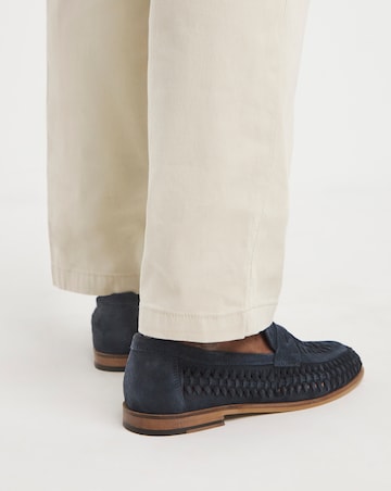 Suede Interweave Penny Loafer Wide Fit