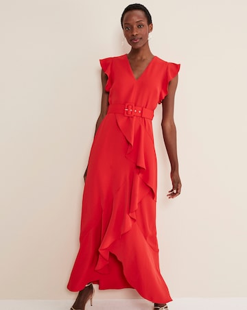 Phase Eight Pheobe Frill Belted Dress