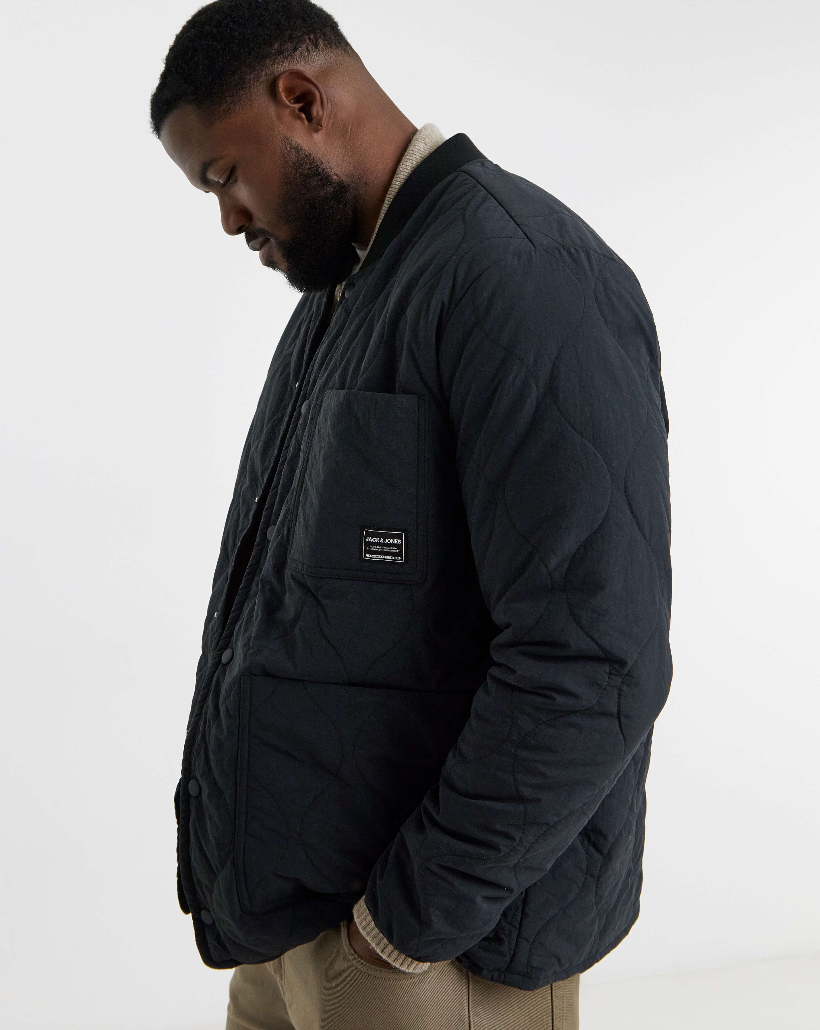 JACK & JONES Hero Liner Jacket - Black | JD Williams