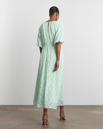 Joanna Hope Lace Dress With Puff Sleeves