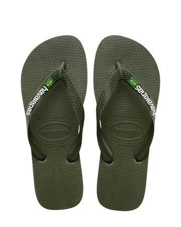 Havaianas Basil Logo Flip Flops - Green