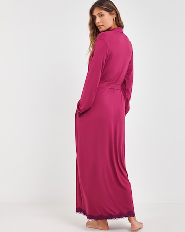 Pretty Secrets Cool Stretch Lace Midi Dressing Gown