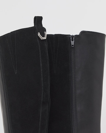 Fiona Leather Suede Mix Riding Boots - Extra Wide Fit (EEE) & Super Curvy Calf