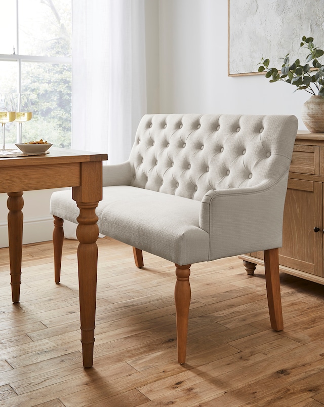 Julipa Mae Buttoned Back Dining Bench - Seats 2