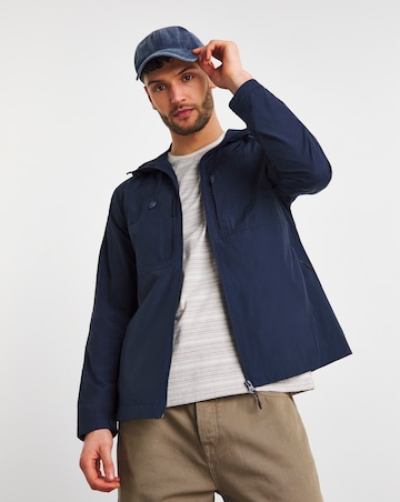 Navy Hooded Lightweight Shell Jacket
