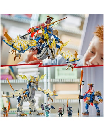LEGO NINJAGO Rogue's Mech Dragon Rider Ninja Toy and Dragon Battle Playset 71843