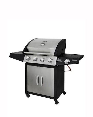 George Foreman 4+1 Burner Gas BBQ with Side Burner and Cover