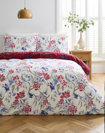 Julipa Ruth Floral Cotton Blend Reversible Duvet Set