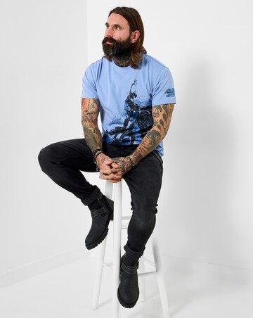 Joe Browns Side Sketch Bike T-Shirt - Blue