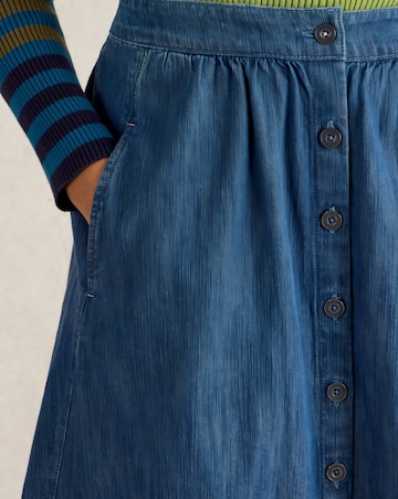 White Stuff Heather Denim Midi Skirt