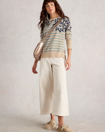 White Stuff Olive Print Jumper