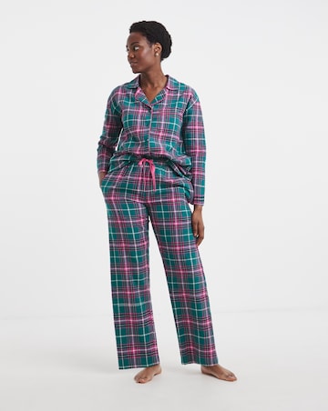 Pretty Secrets Check Button Up Pyjama Set