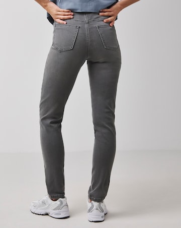Grey High Waist Super Soft Slim Leg Jean