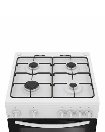 Indesit IDG6GW 60cm Gas Double Cooker - White + Installation