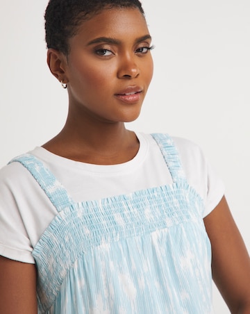 Printed Waist Apron Dress