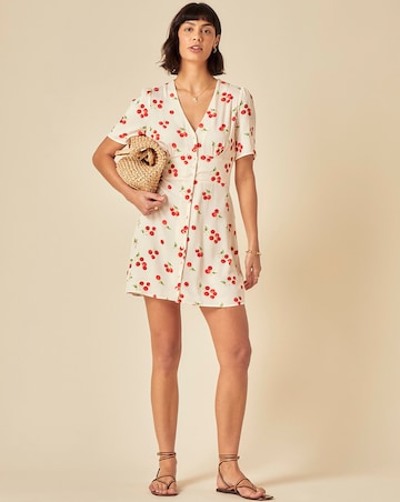 Nobody's Child Alexa Mini Dress White Tomato Print