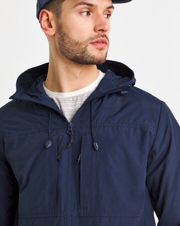 Navy Hooded Lightweight Shell Jacket