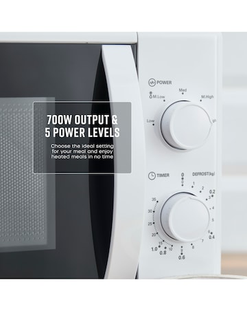 Swan SM4420WHT 20L White Manual Microwave