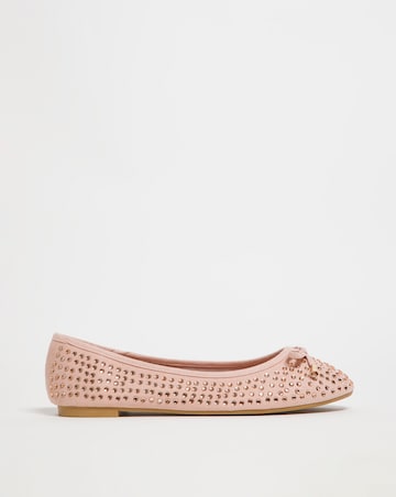 Jasmine Diamante Ballerina Shoes Wide Fit Simply Comfort