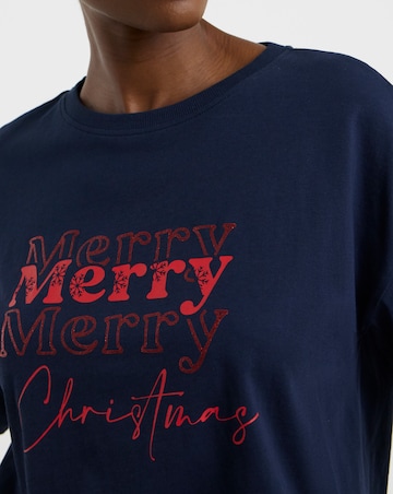 Navy Merry Christmas T-Shirt
