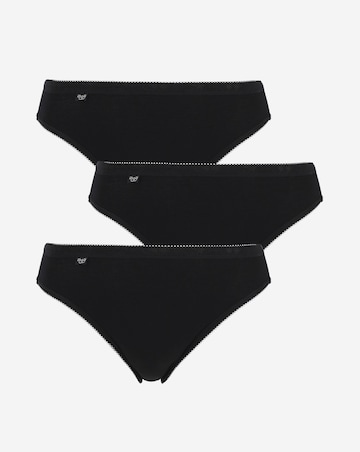 Sloggi (3 Pack) Tai Hi Leg Cotton Knickers Black
