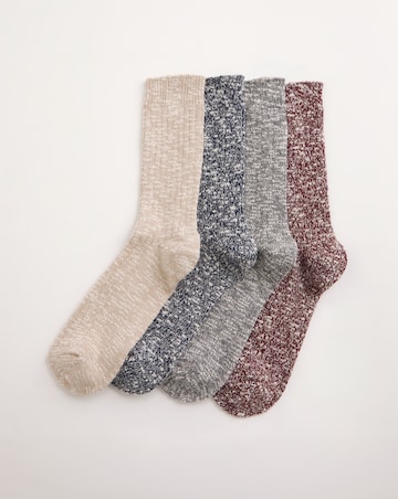 4 Pack Marl Socks