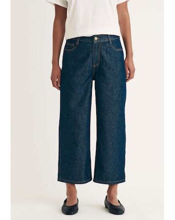 Nobody's Child Rinse Cropped Wide Leg Jean