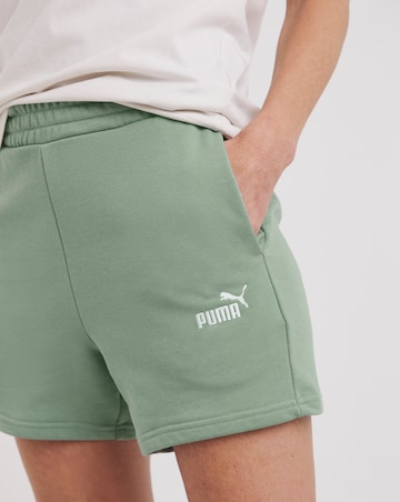 PUMA Essentials Small No.1 Logo 5" High Waist Shorts
