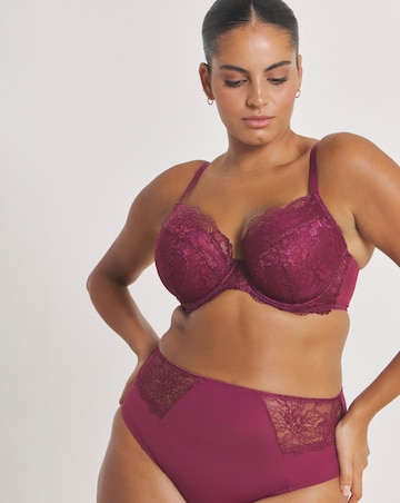 Pretty Secrets (2 Pack) New Ella Padded Plunge Wired Bras (B-G) Fig/Cherry