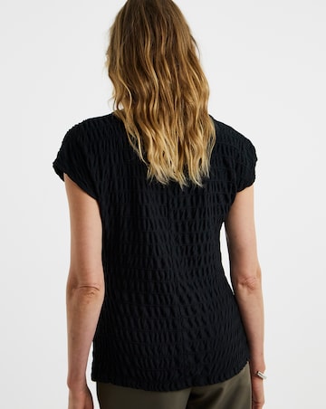 Textured Cap Sleeve Top