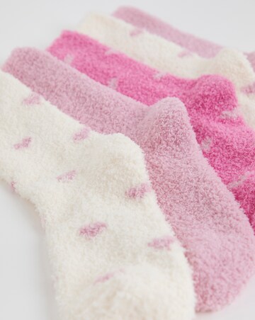 Pretty Secrets (5 Pair Pack) Fluffy Socks Hearts
