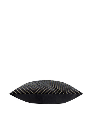 Paoletti Evoke Cut Velvet Large Cushion Cover - Black
