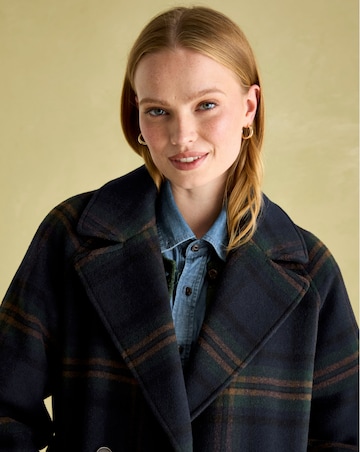 Joules Amberley Check Longline Coat