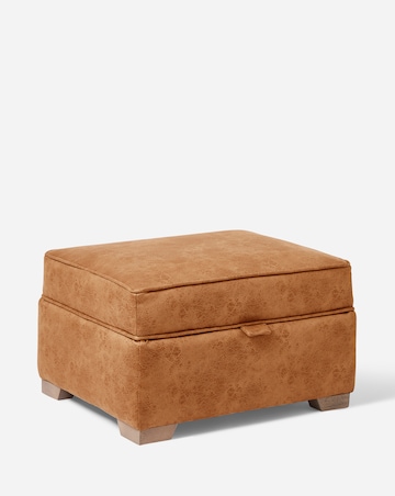Gray & Osbourn Goliath Faux Leather Storage Footstool