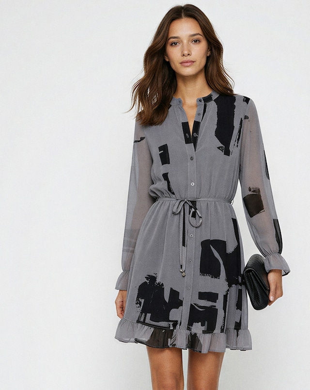 Religion Tory Abstract Ruffle Kaftan